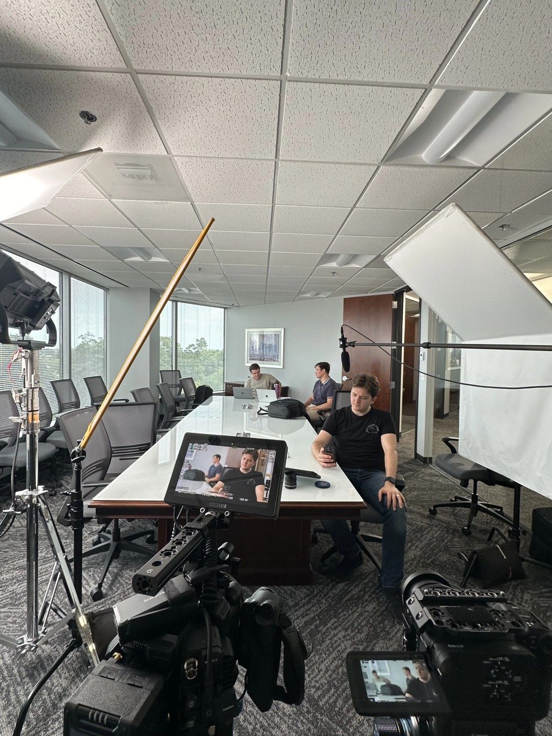 Sandpiper Video production team on set